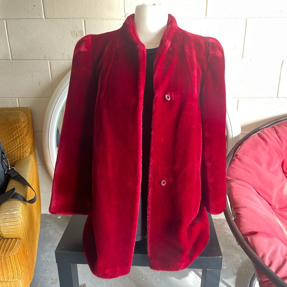 Vintage 80s Faux Fur Coat SASSON